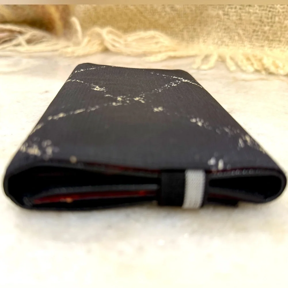 Chanel Black and White Travel Line Nylon Bifold Long Wallet